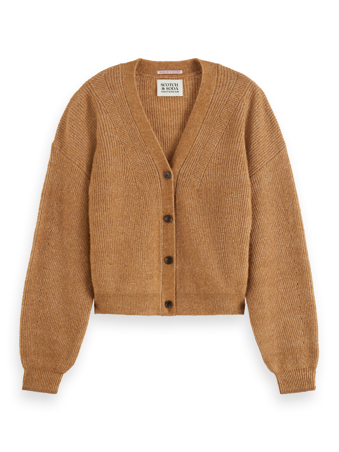 Scotch & Soda Relaxed Cardigan - Tobacco Melange