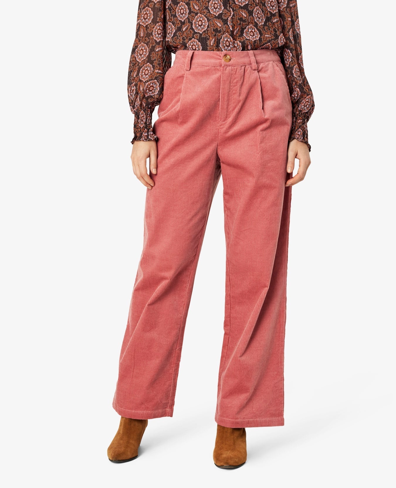 Noa Noa Light Corduroy Trousers - Light Mahogany