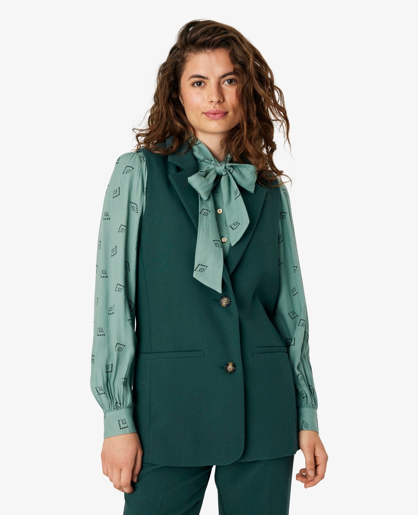 Noa Noa Felicia Waistcoat - Green