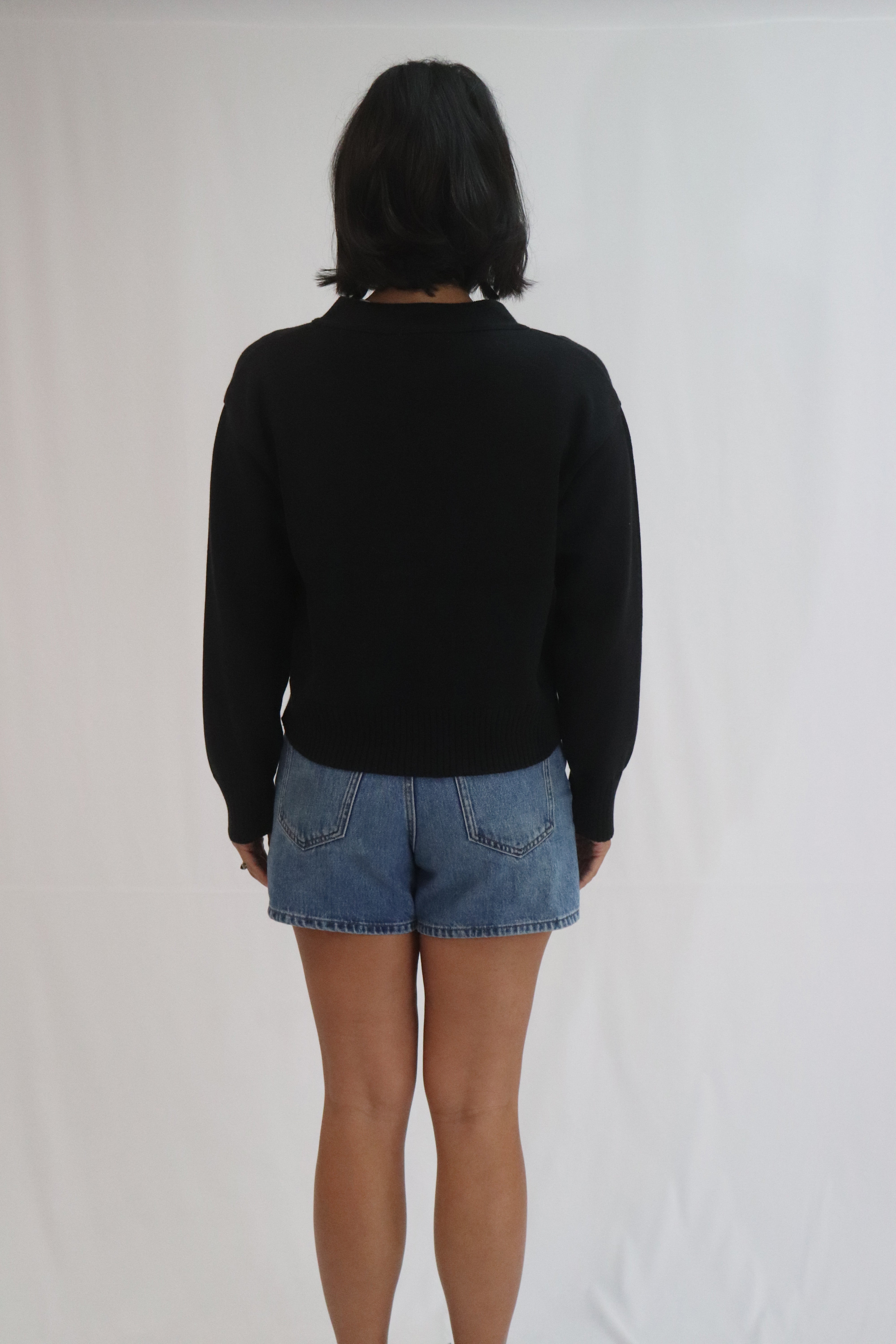 Contrast Cardi - Black