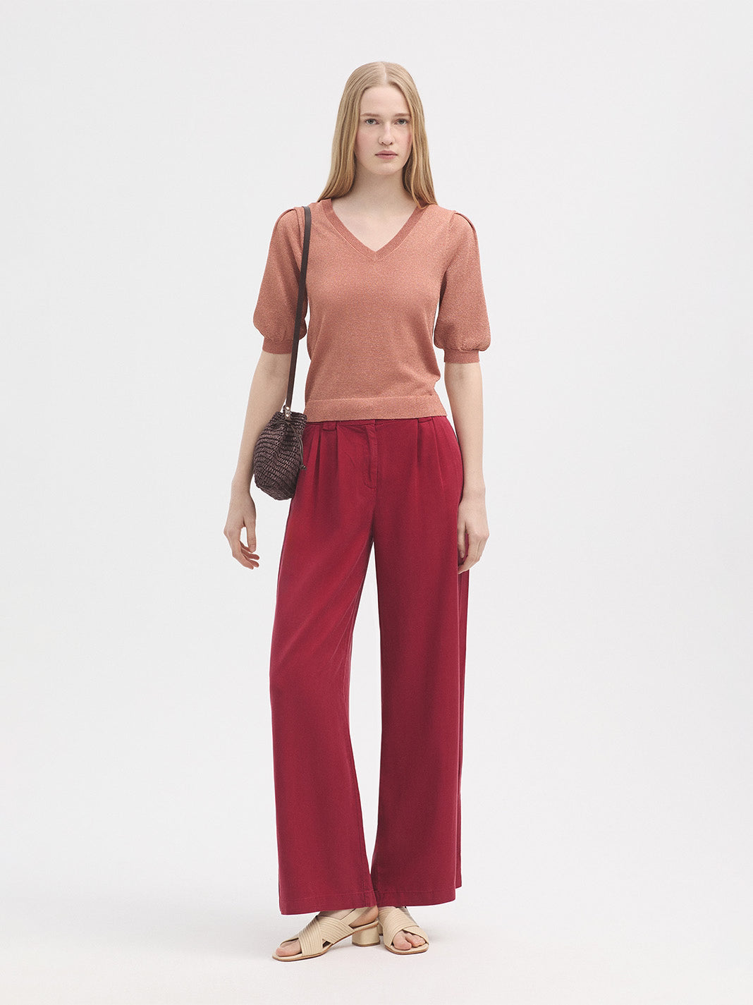 Nice Things Lurex Cropped Jumper
