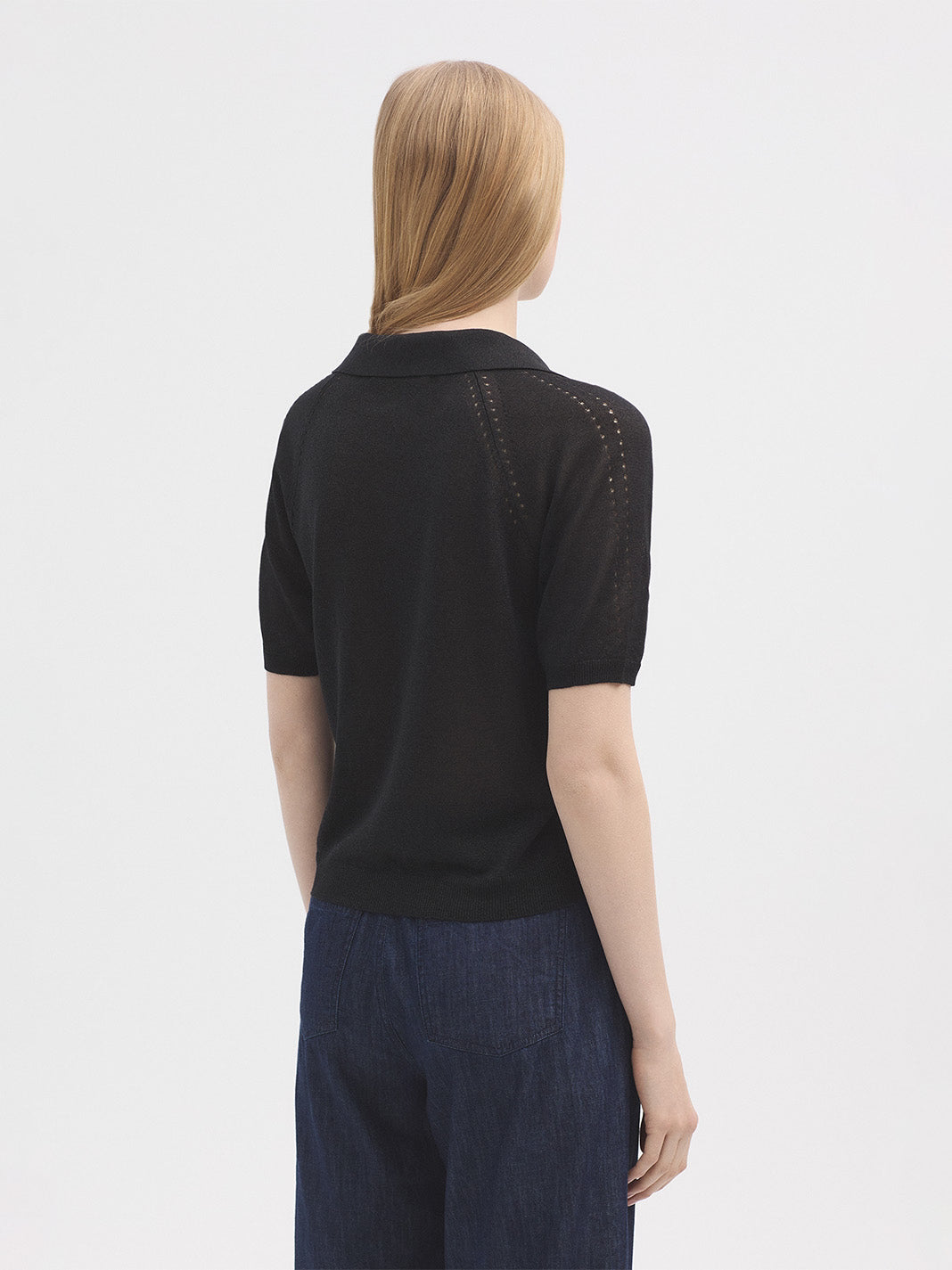 Nice Things Short Sleeve Polo – Black