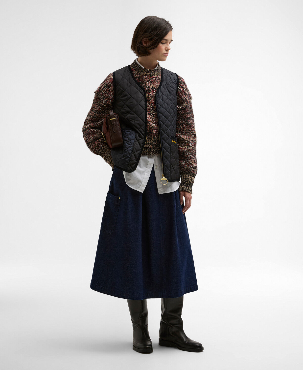 Heslerton Gilet - Dark Navy/Black/Dress