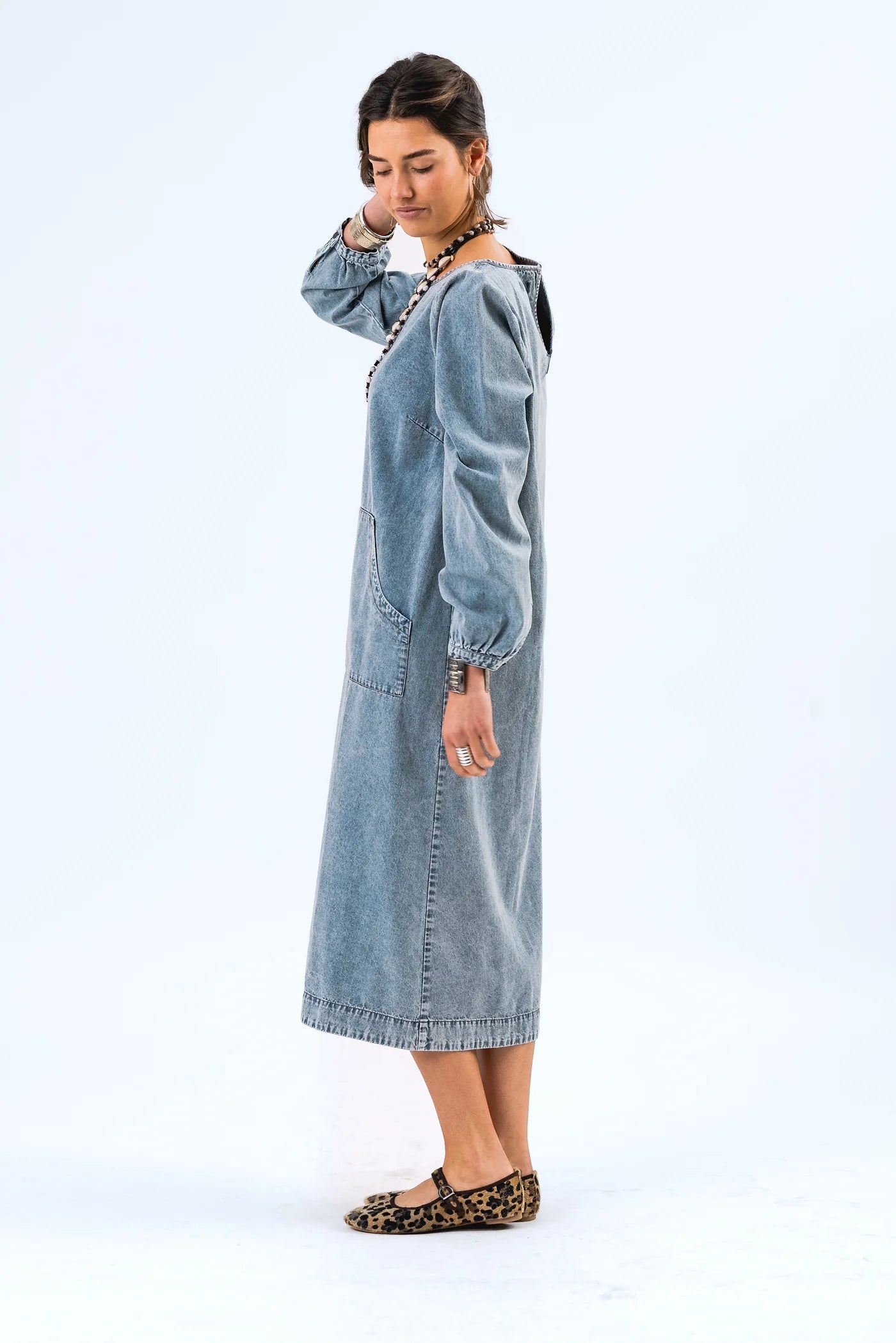Lollys Laundry Luca Dress - Washed Denim