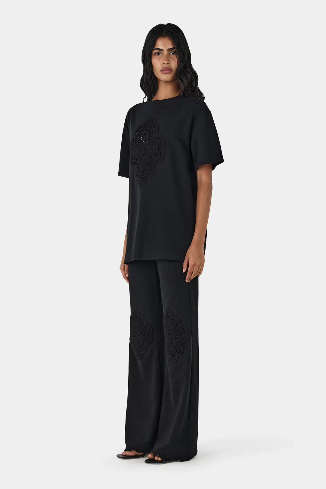 Marley Crochet Shirt - Black
