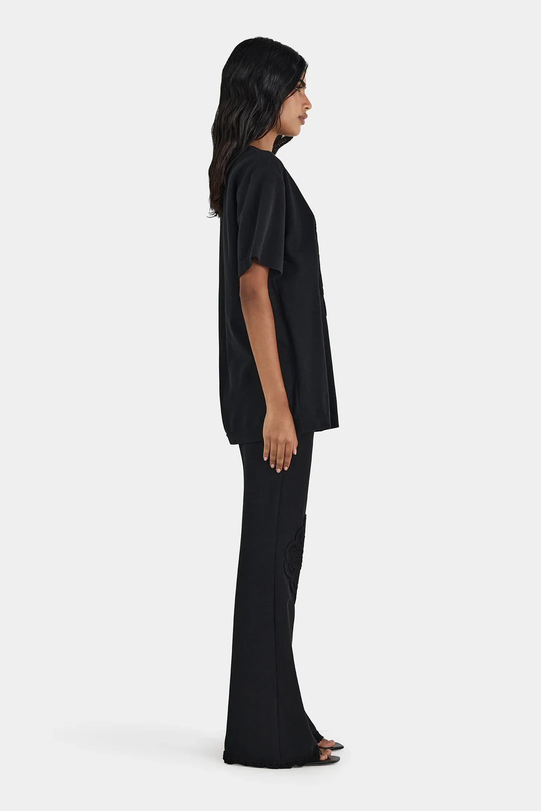 Marley Crochet Shirt - Black