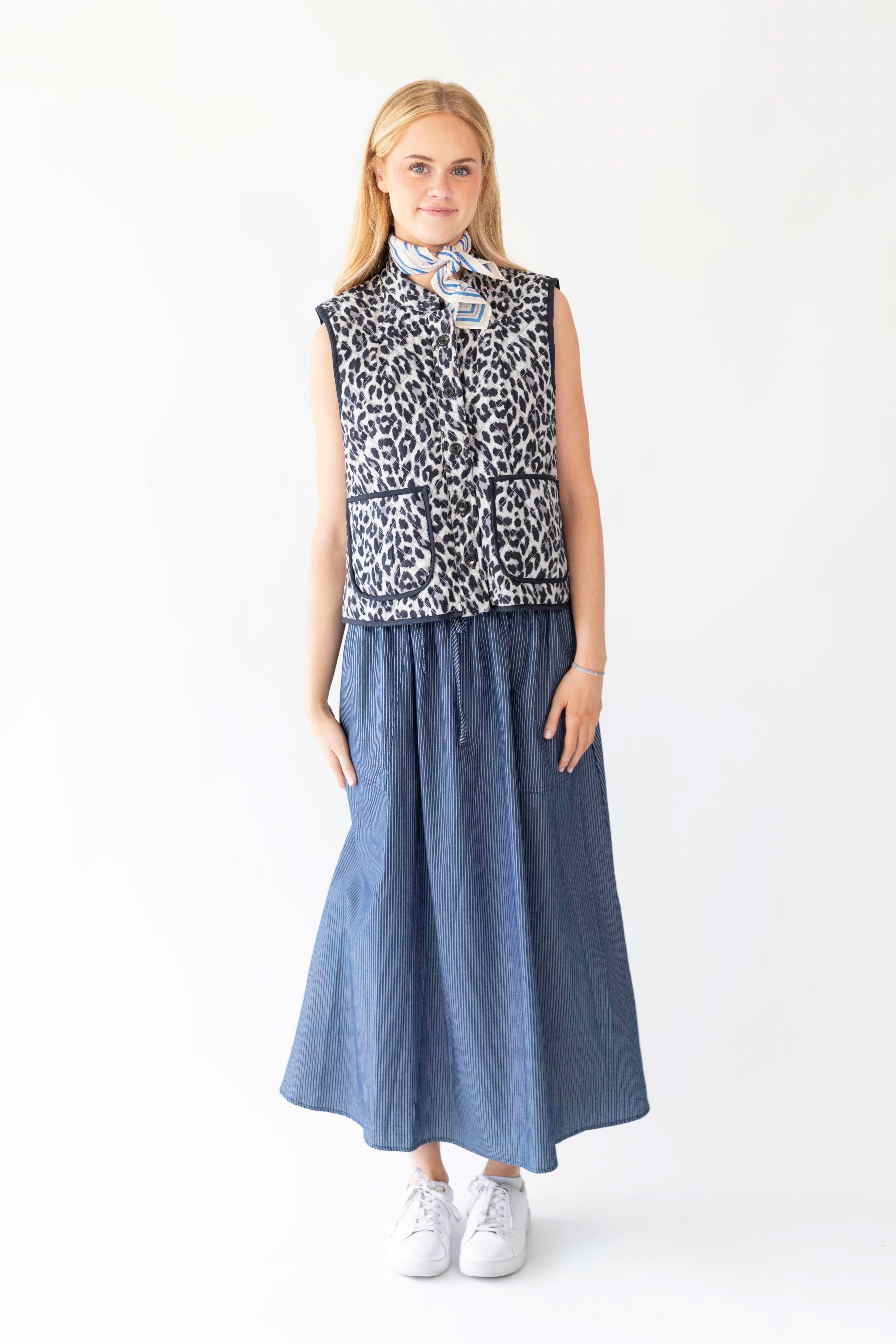 Akane Maxi Skirt - Dark Blue