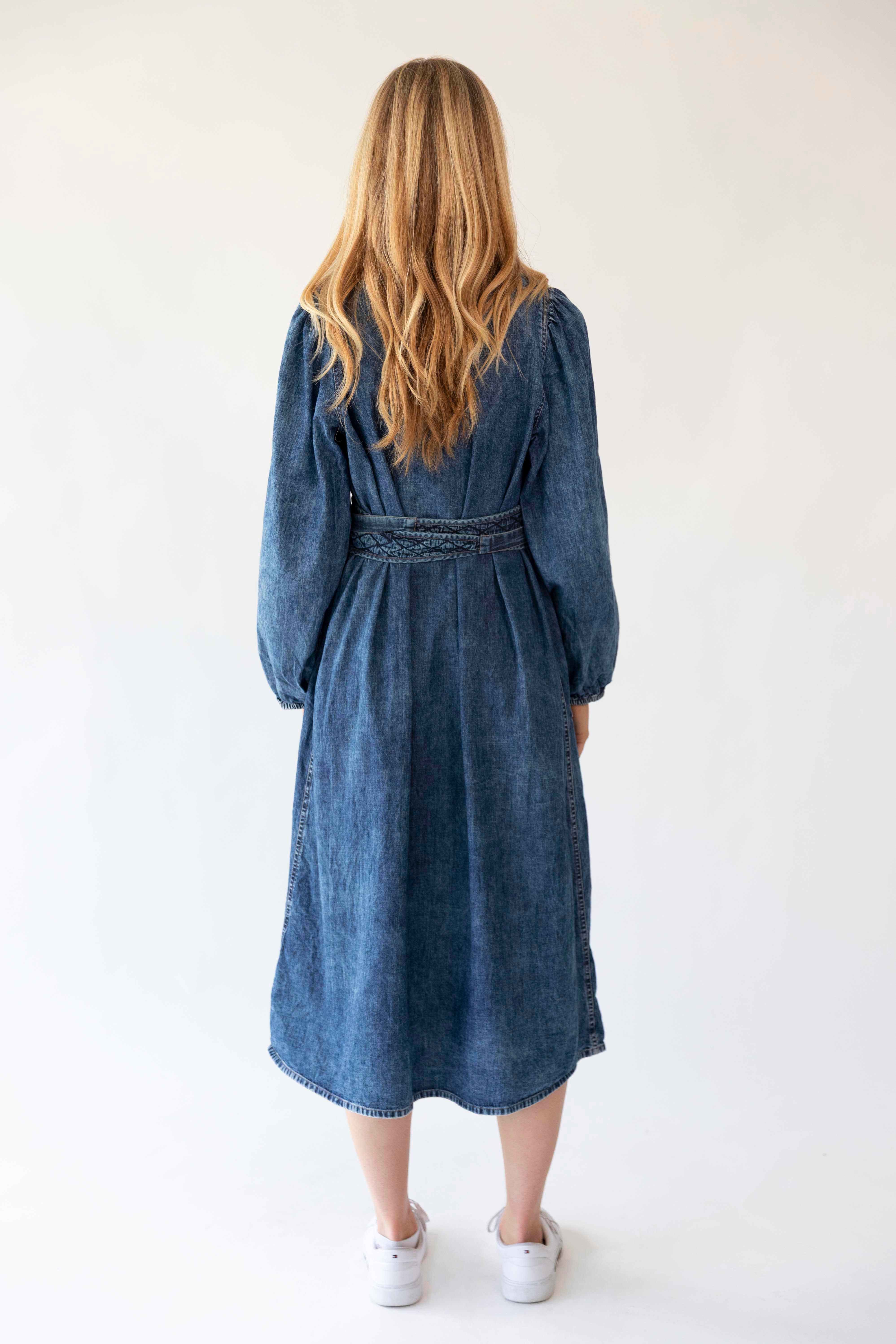 Paris Midi Dress - Blue