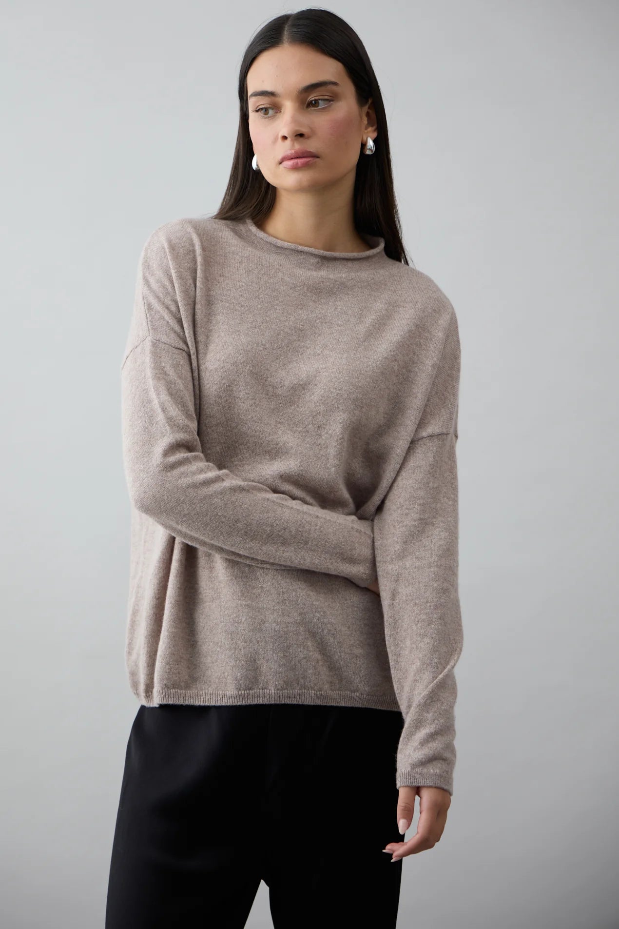 Mia Fratino Sloane Mockneck - Toast