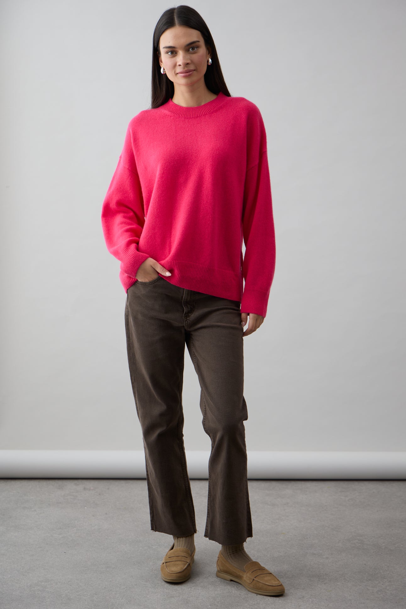 Mia Fratino Cashmere Cooper Crew - Watermelon