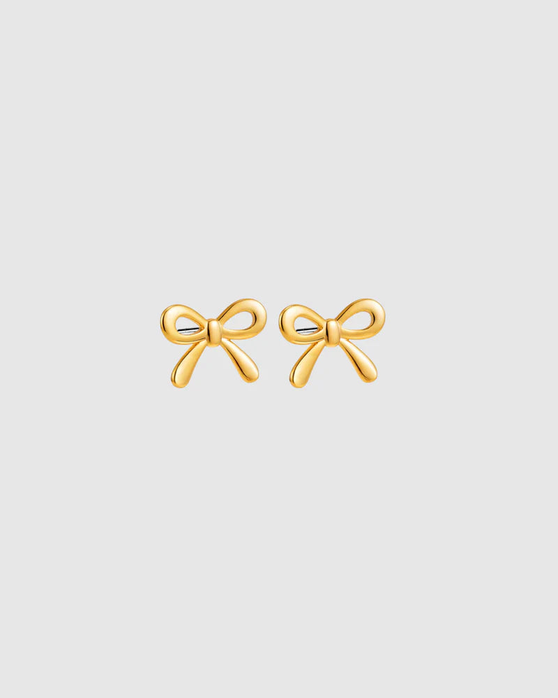 Mini Bow Earrings Medium - Gold