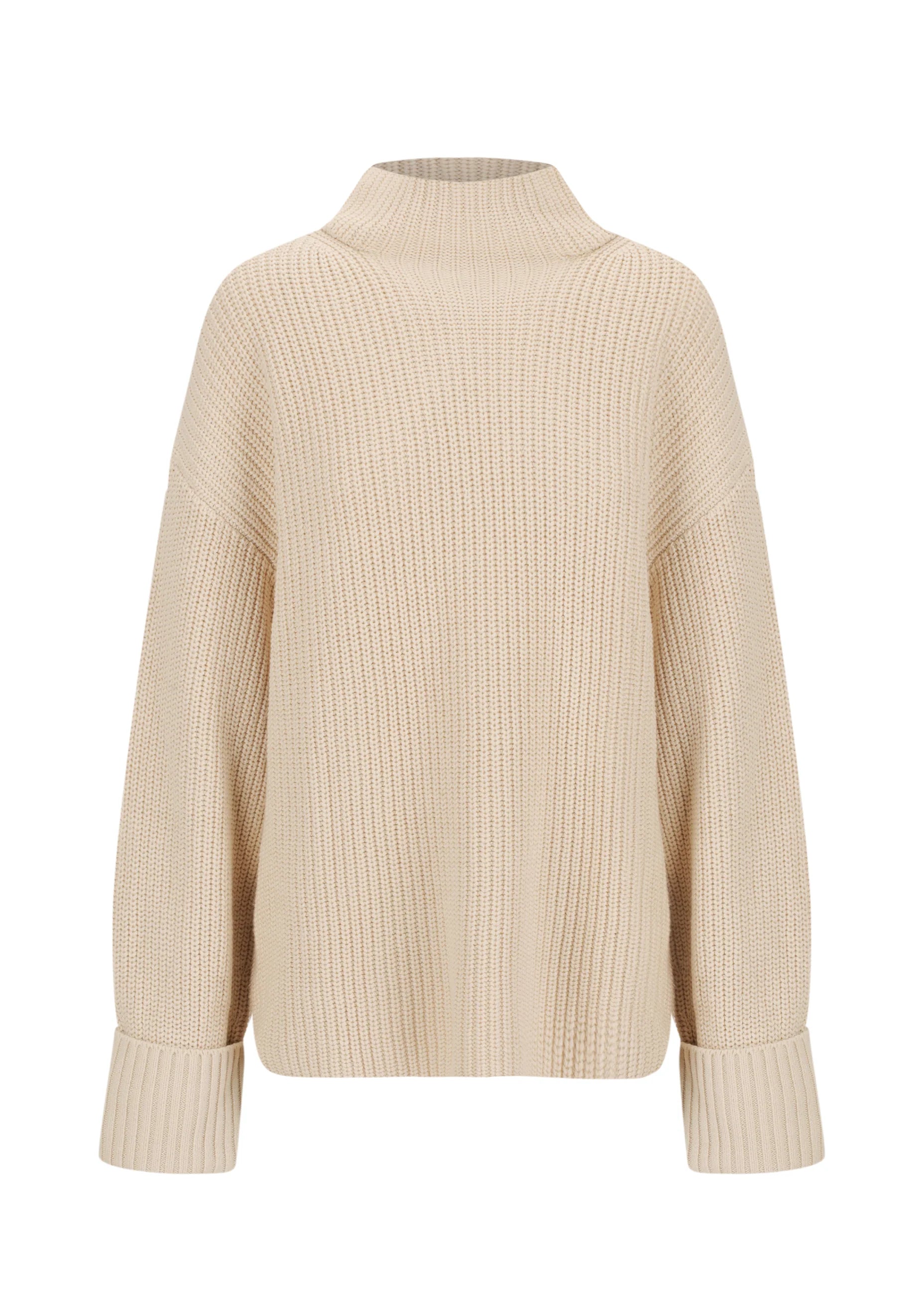 Morrison High Neck Knit Pullover - Stone