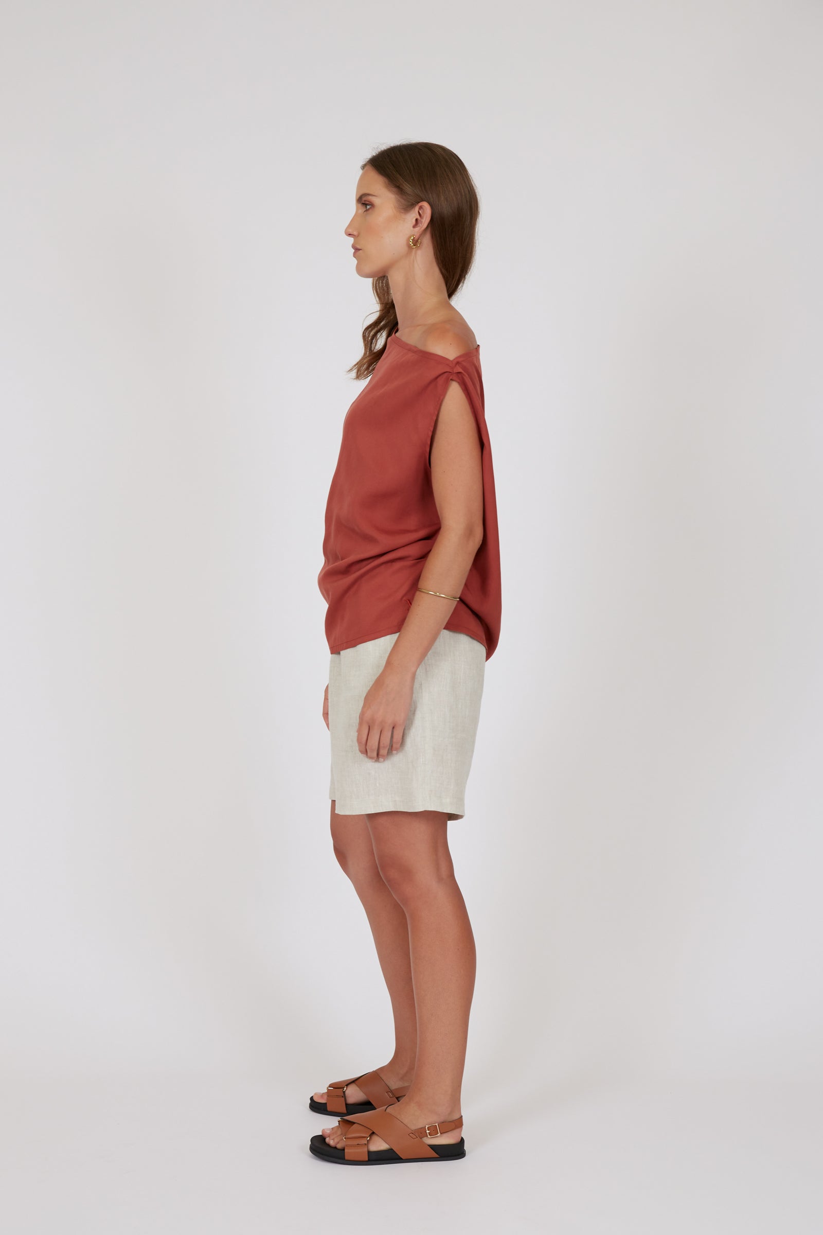 Palma Asymetric Top - Rhubarb