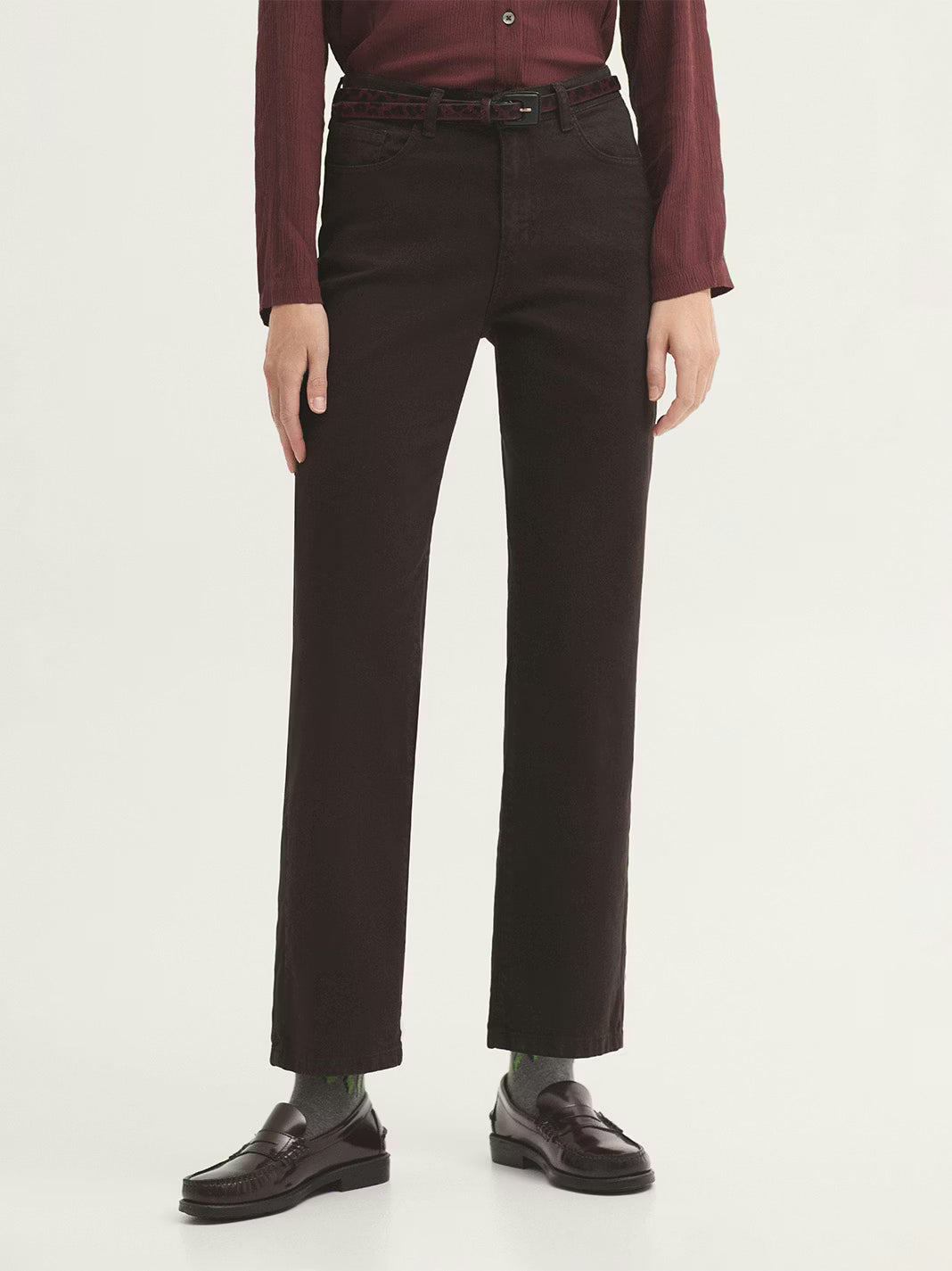 Five Pocket Twill Trousers - Chocolate