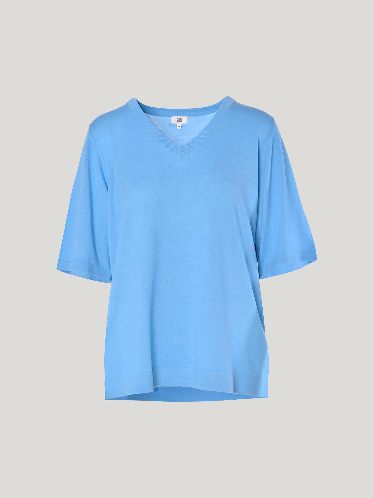 Sills Vera V-Knit Tee - Sky Blue