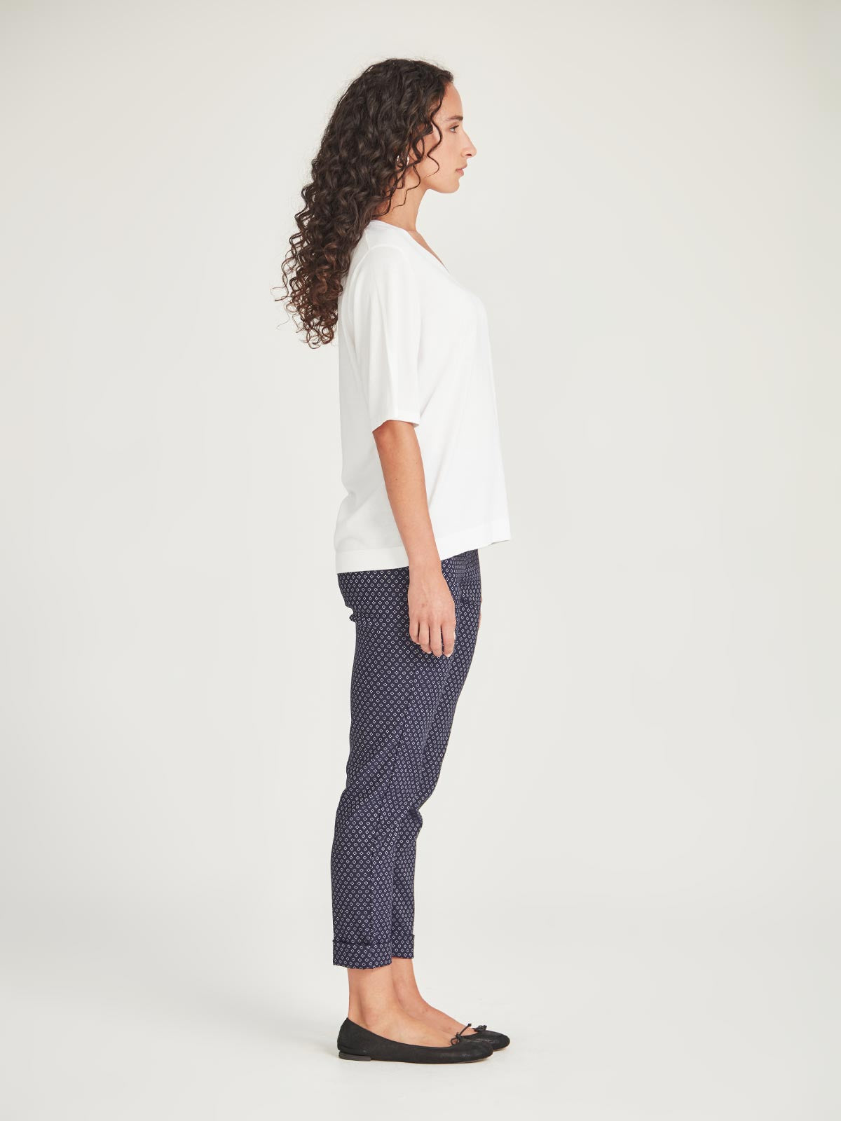 Sills Vera V-Knit Tee - White