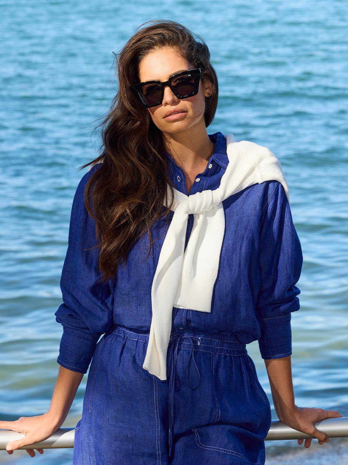 Sills Princeton Linen Shirt - Iris