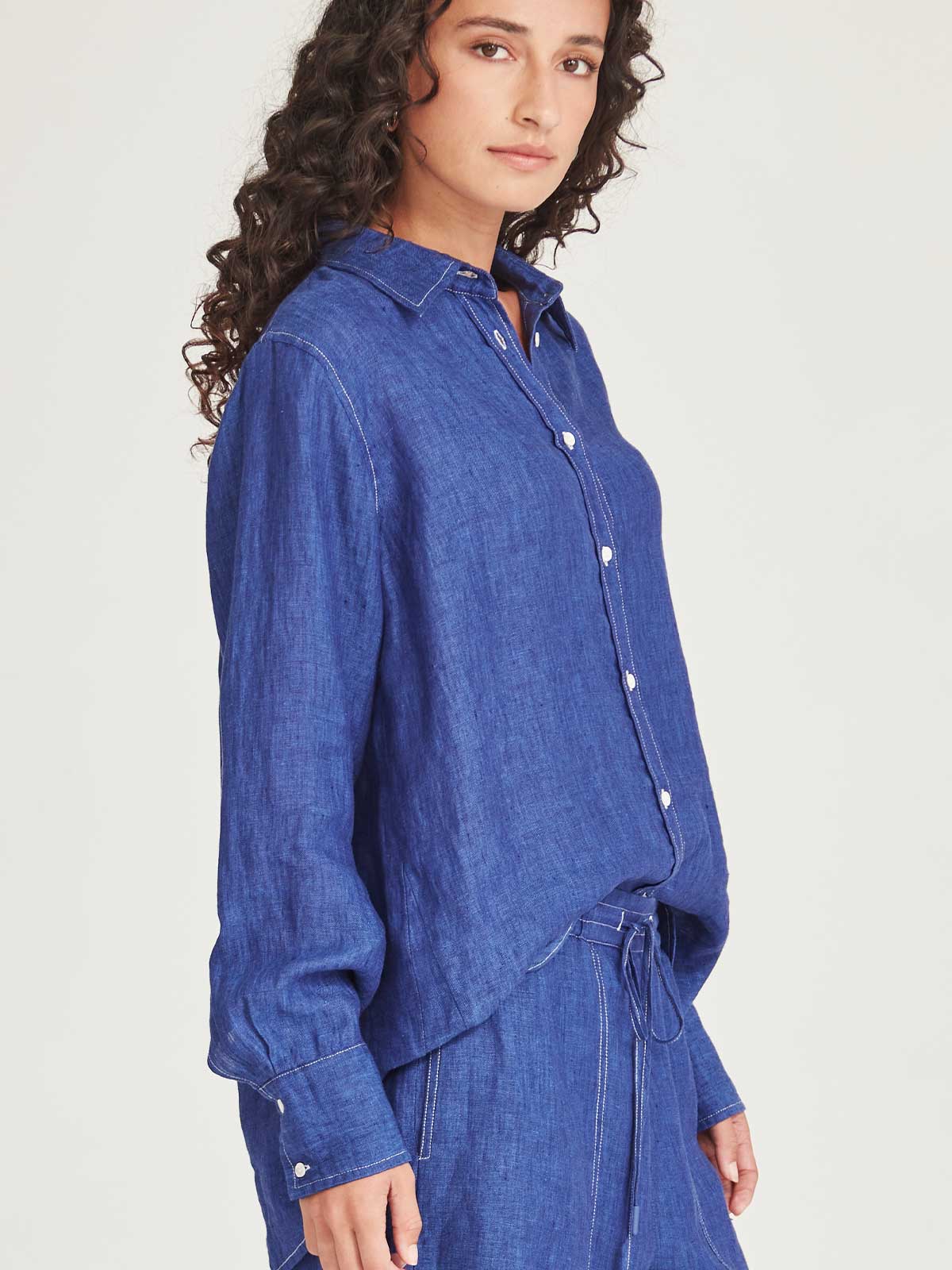 Sills Princeton Linen Shirt - Iris