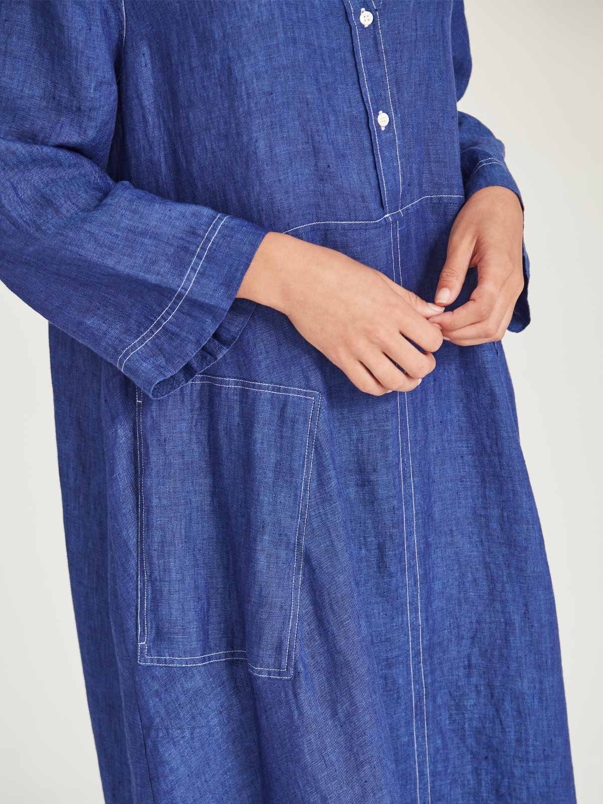 Sills Sofia Linen Shirtdress - Iris