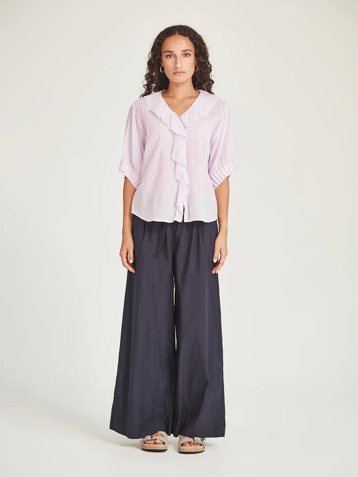Elodie Ruffle Blouse - Lilac