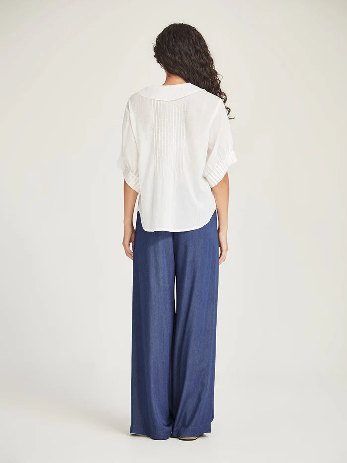 Elodie Ruffle Blouse - White