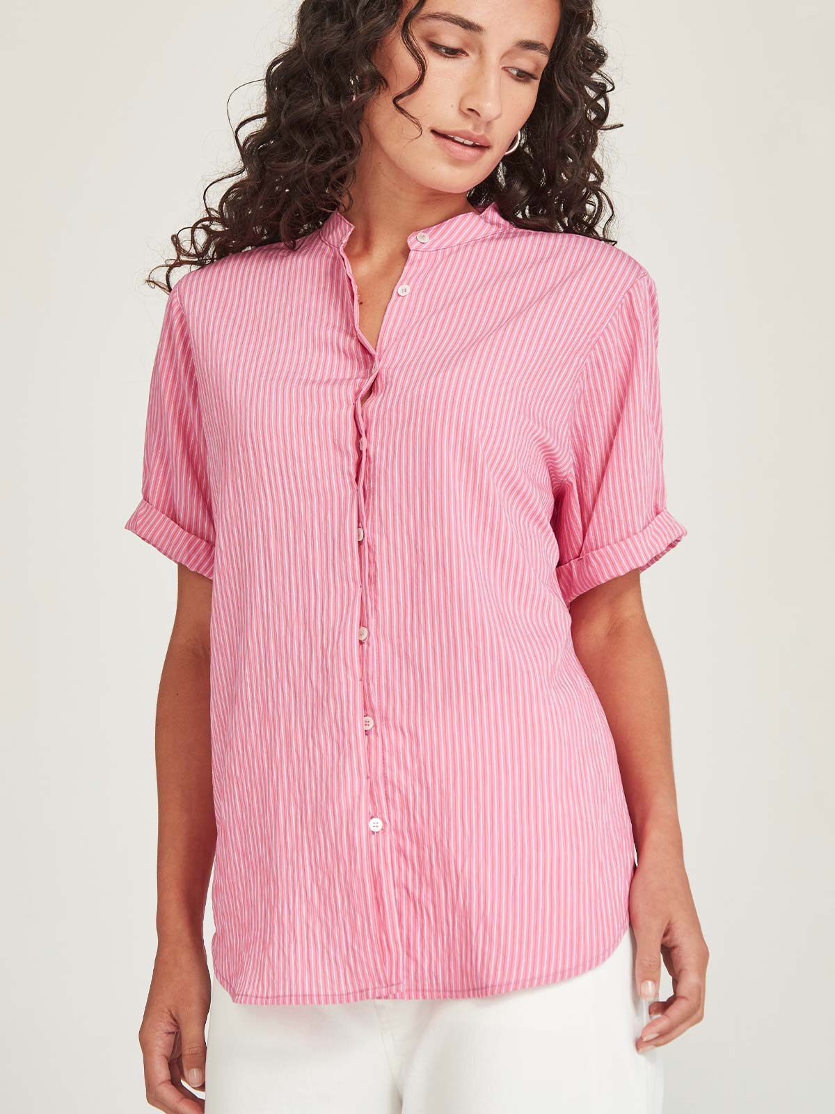 Sills Flynn Stripe Shirt - Pink/Red Stripe