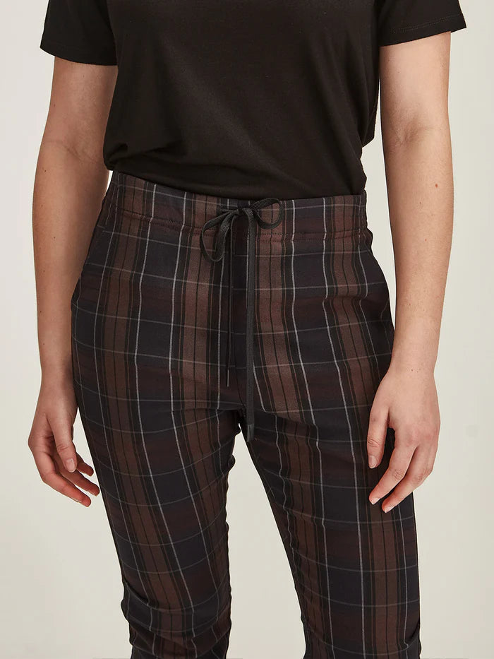 Plaid Emily Jogger - Chocolate