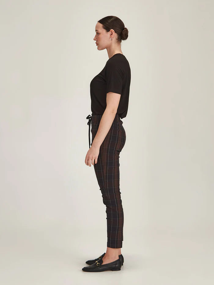 Plaid Emily Jogger - Chocolate