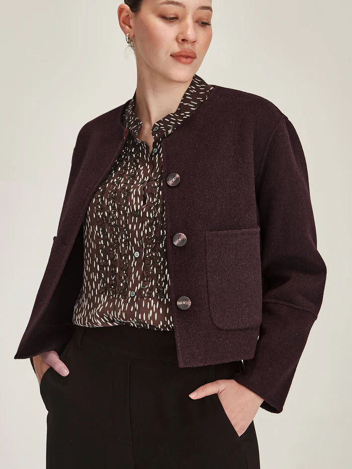 Emiko Wool Jacket - Plum
