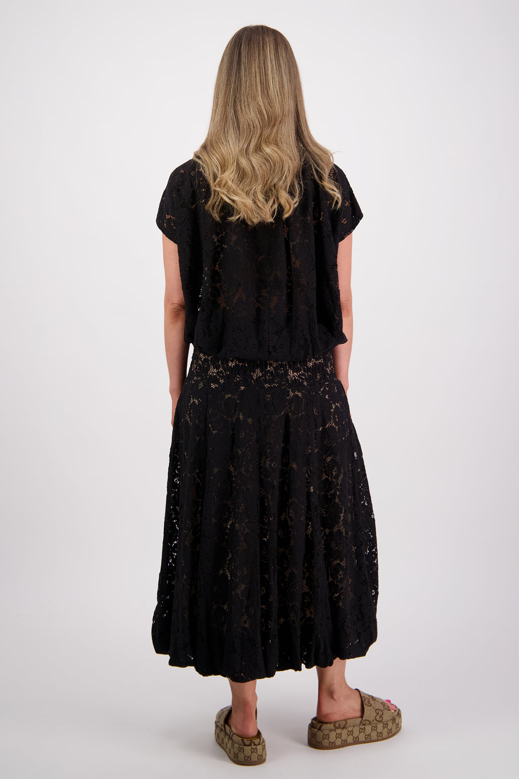 Briarwood Sparkle Lace Skirt - Black