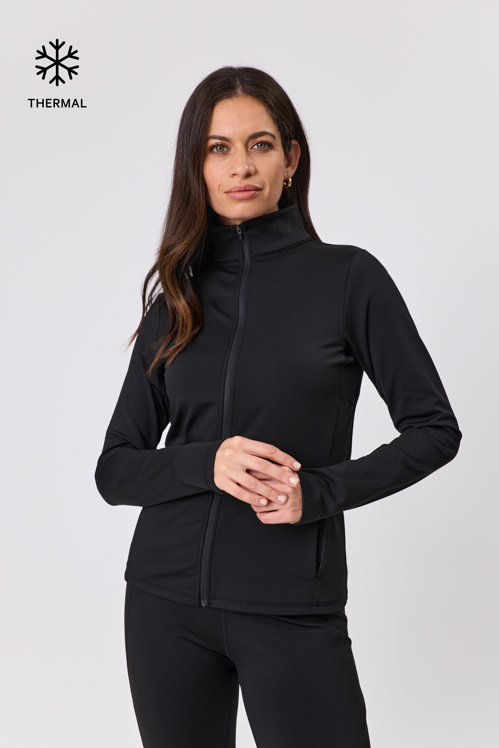 Marlow Thermal Zip Through Jacket - Black