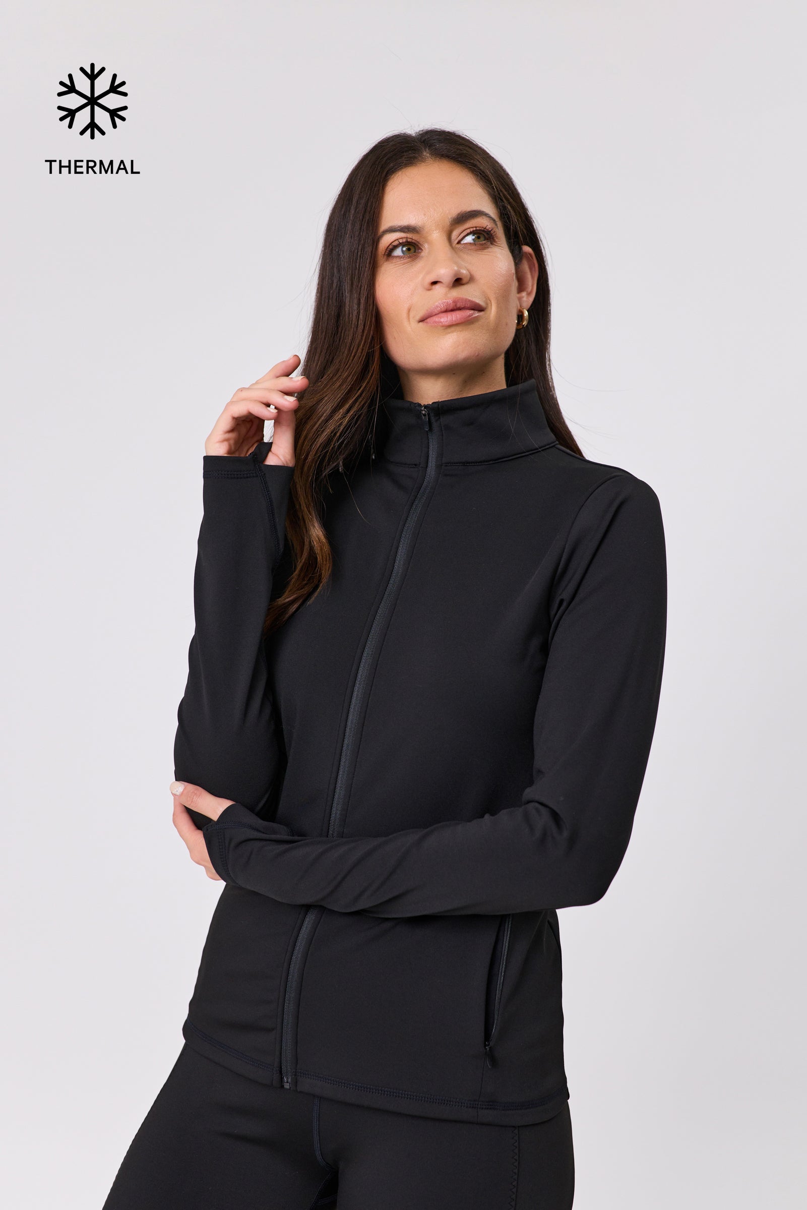 Marlow Thermal Zip Through Jacket - Black
