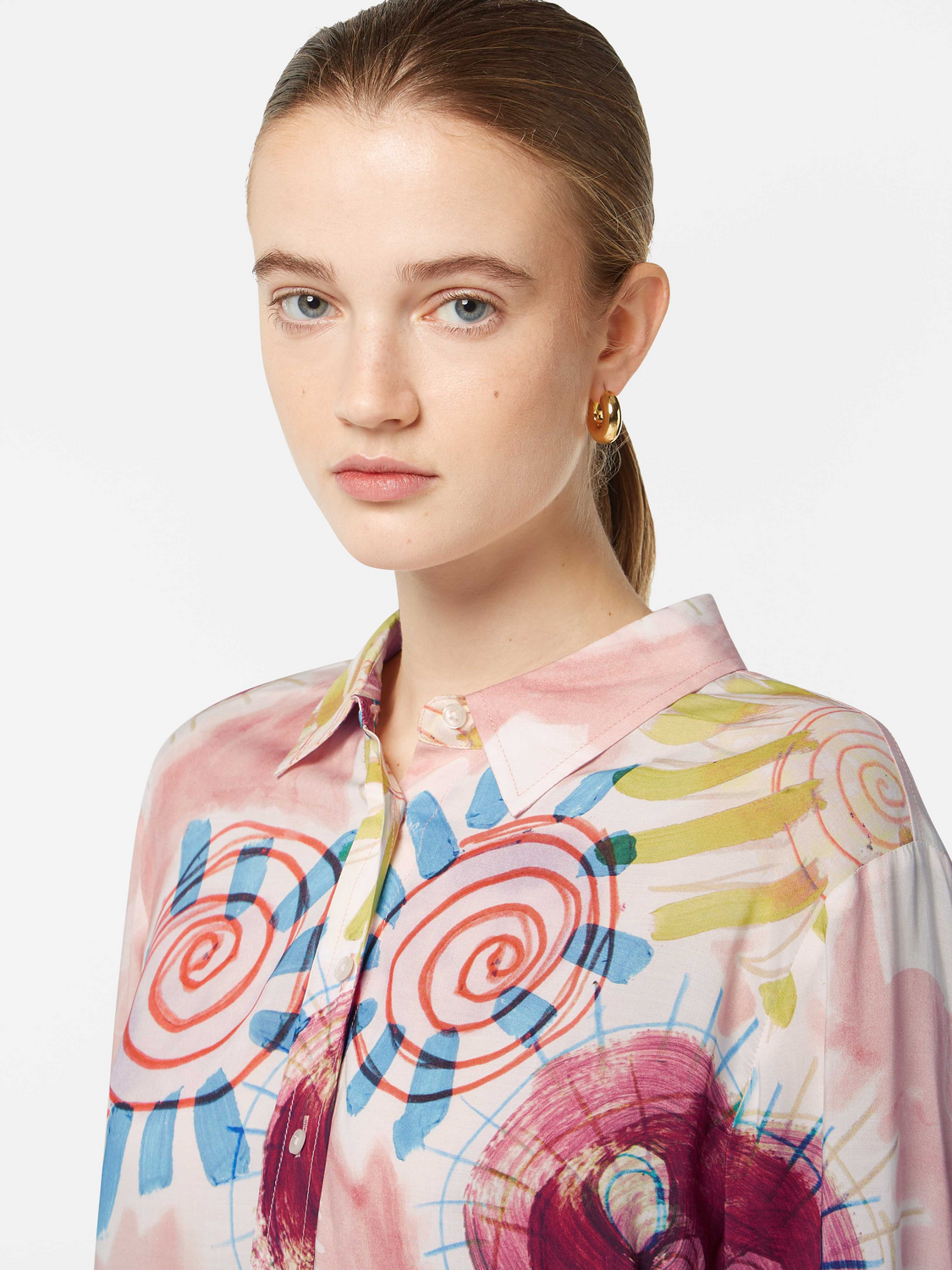 Scotch & Soda Abstract Sun Printed Relaxed Fit Shirt