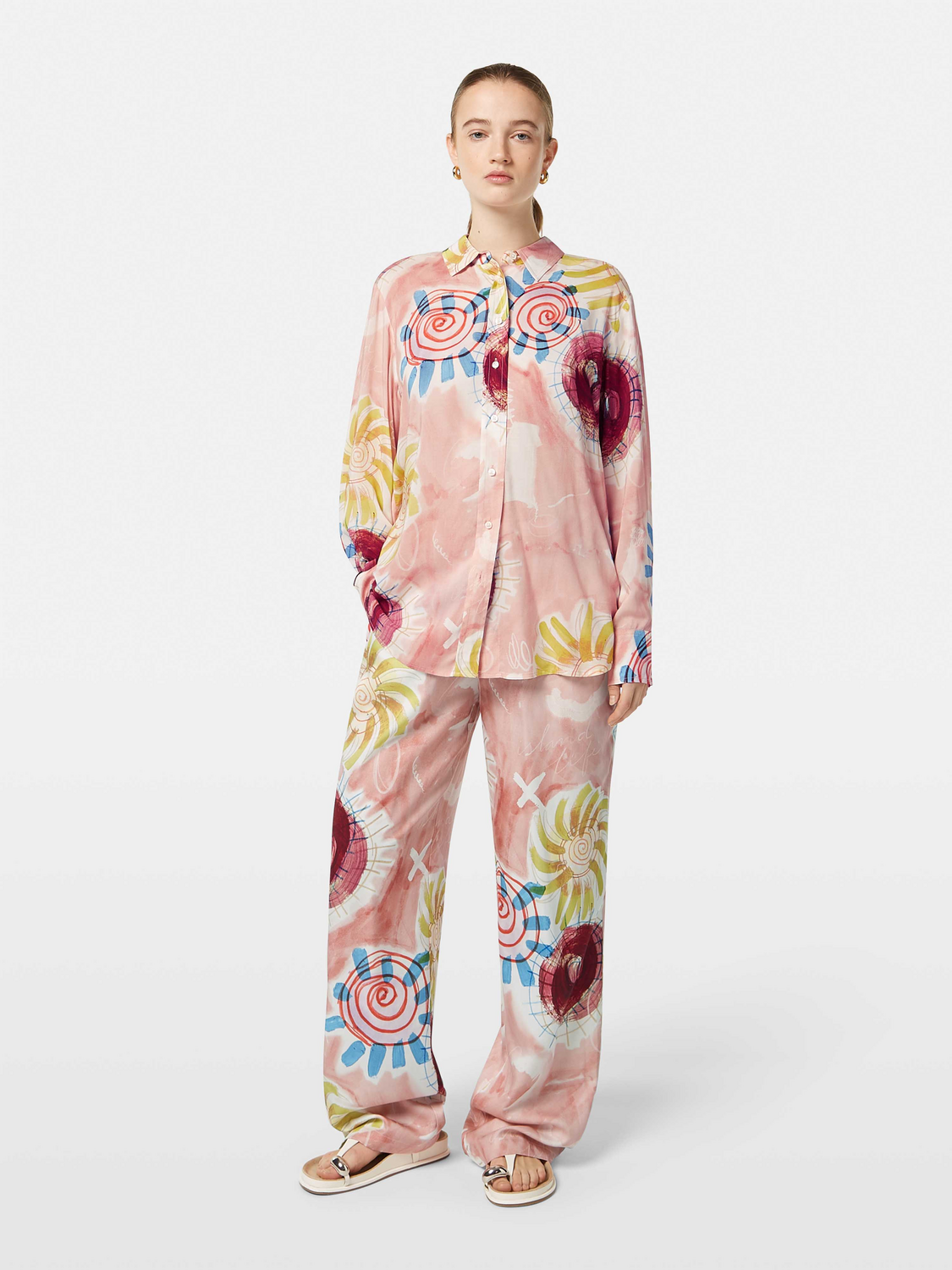 Scotch & Soda Abstract Sun Printed Relaxed Fit Shirt