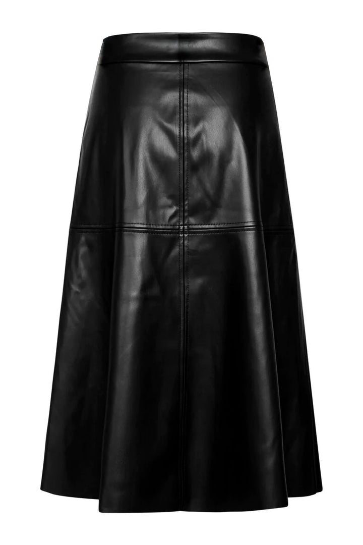 Bruuns Bazaar Vegan Leather Skirt - Black