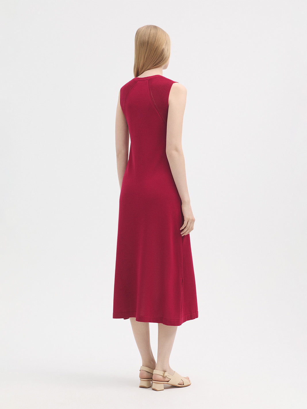 Nice Things Sleeveless Knit Dress - Red