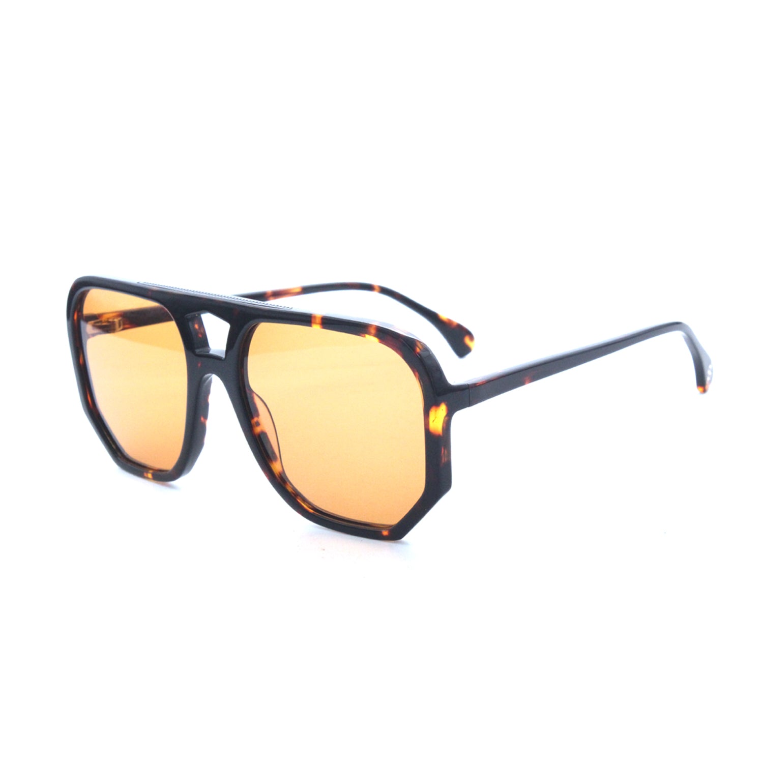 Wager Brown Tortoiseshell with Orange Lens