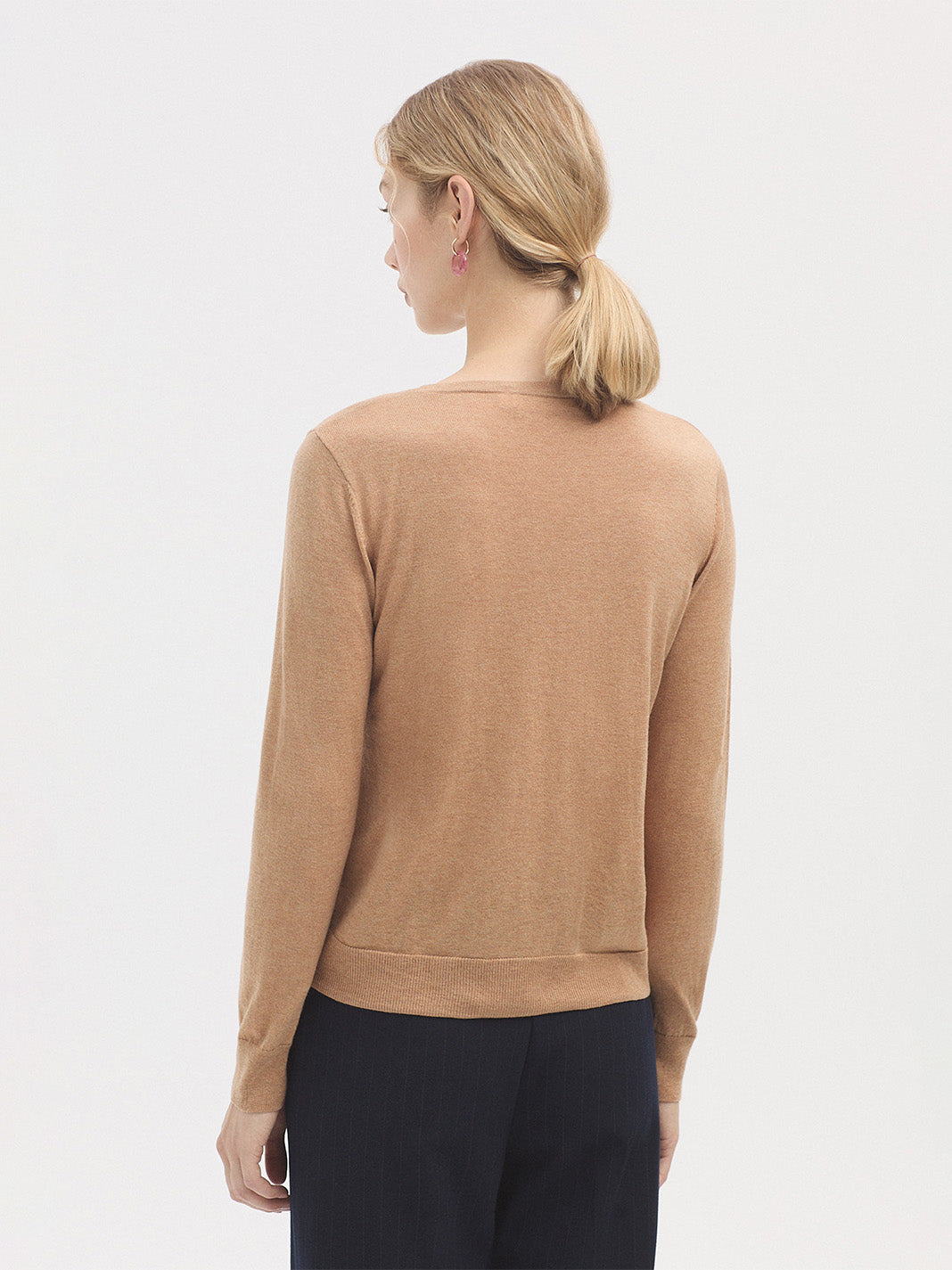 Nice Things Openwork Merino Sweater - Natural
