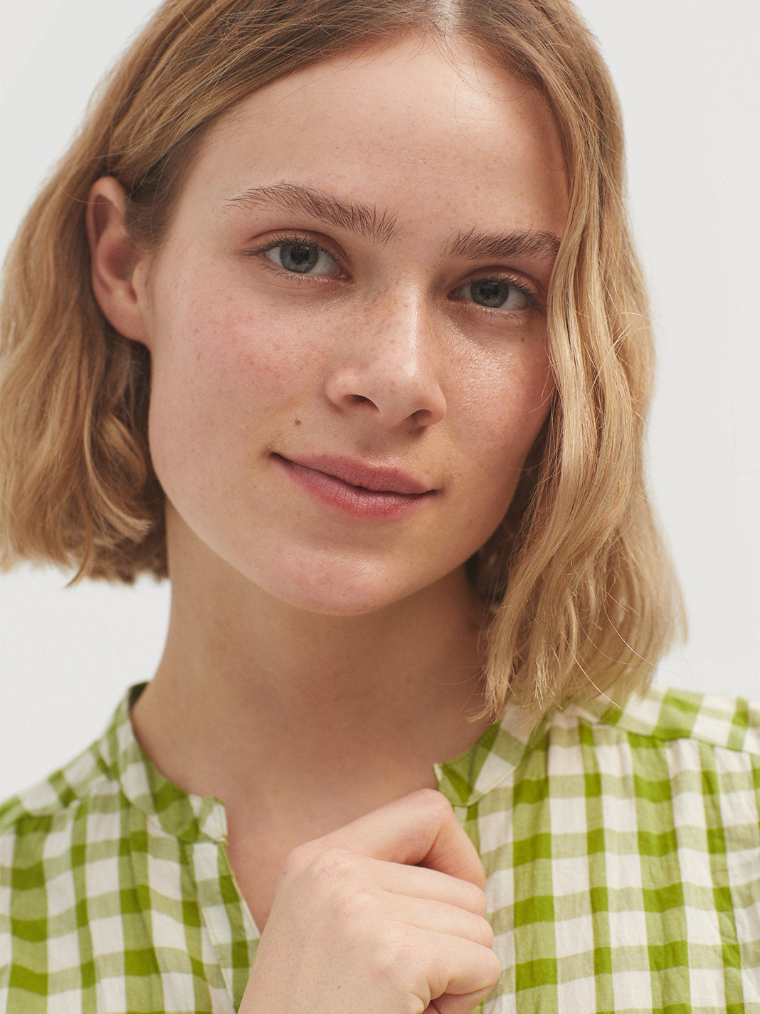 Checked Basic Shirt - Light Green