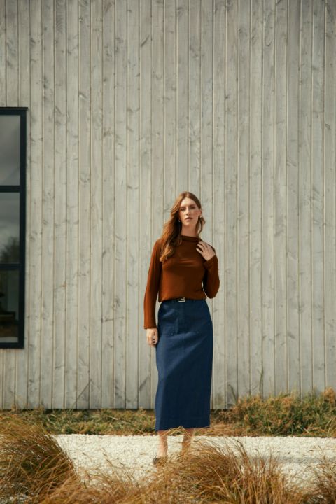Marlow Weekender Long Sleeve Top - Spice