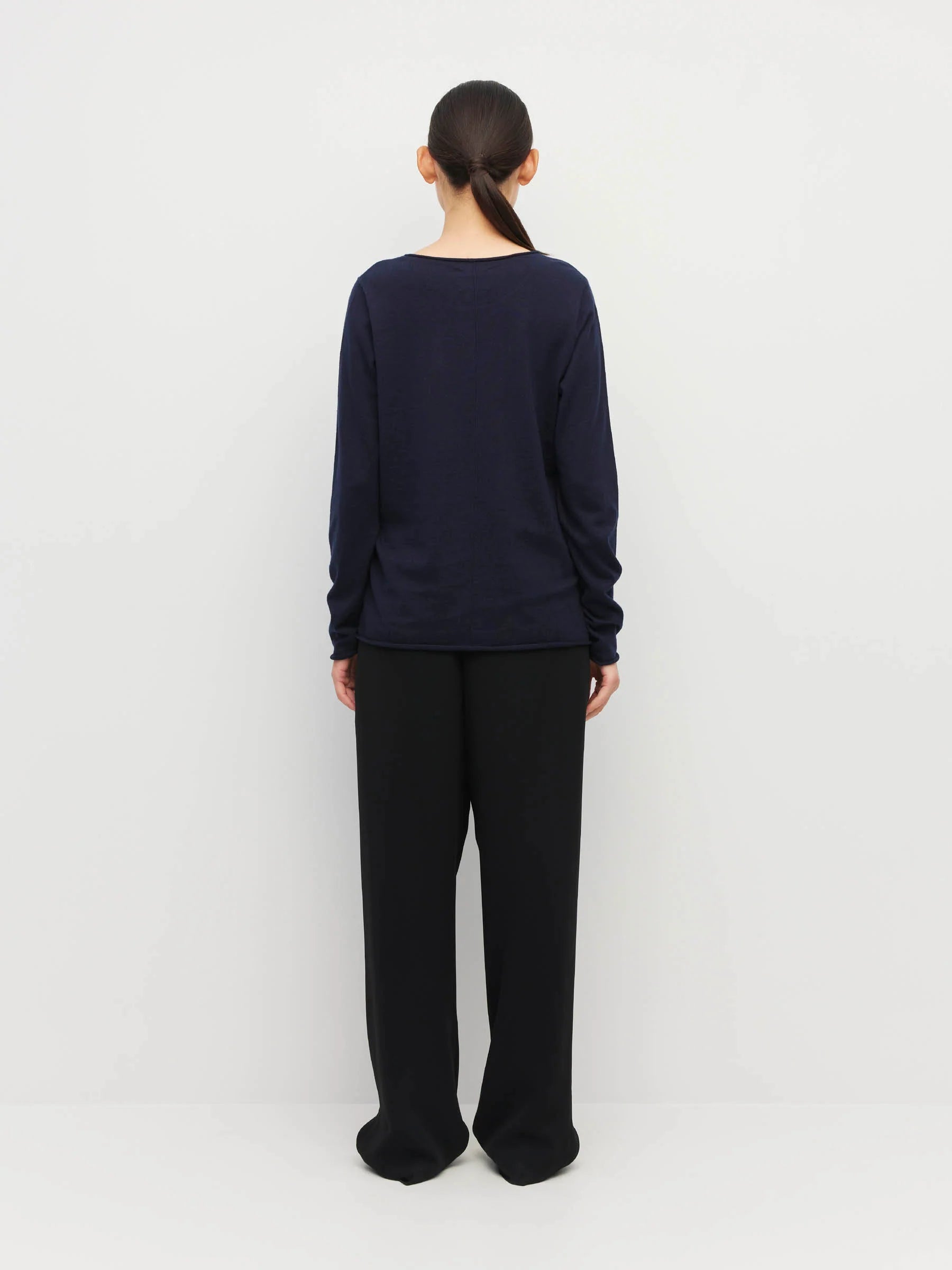 Juliette Hogan Lounge  Long Sleeve Crew - Navy