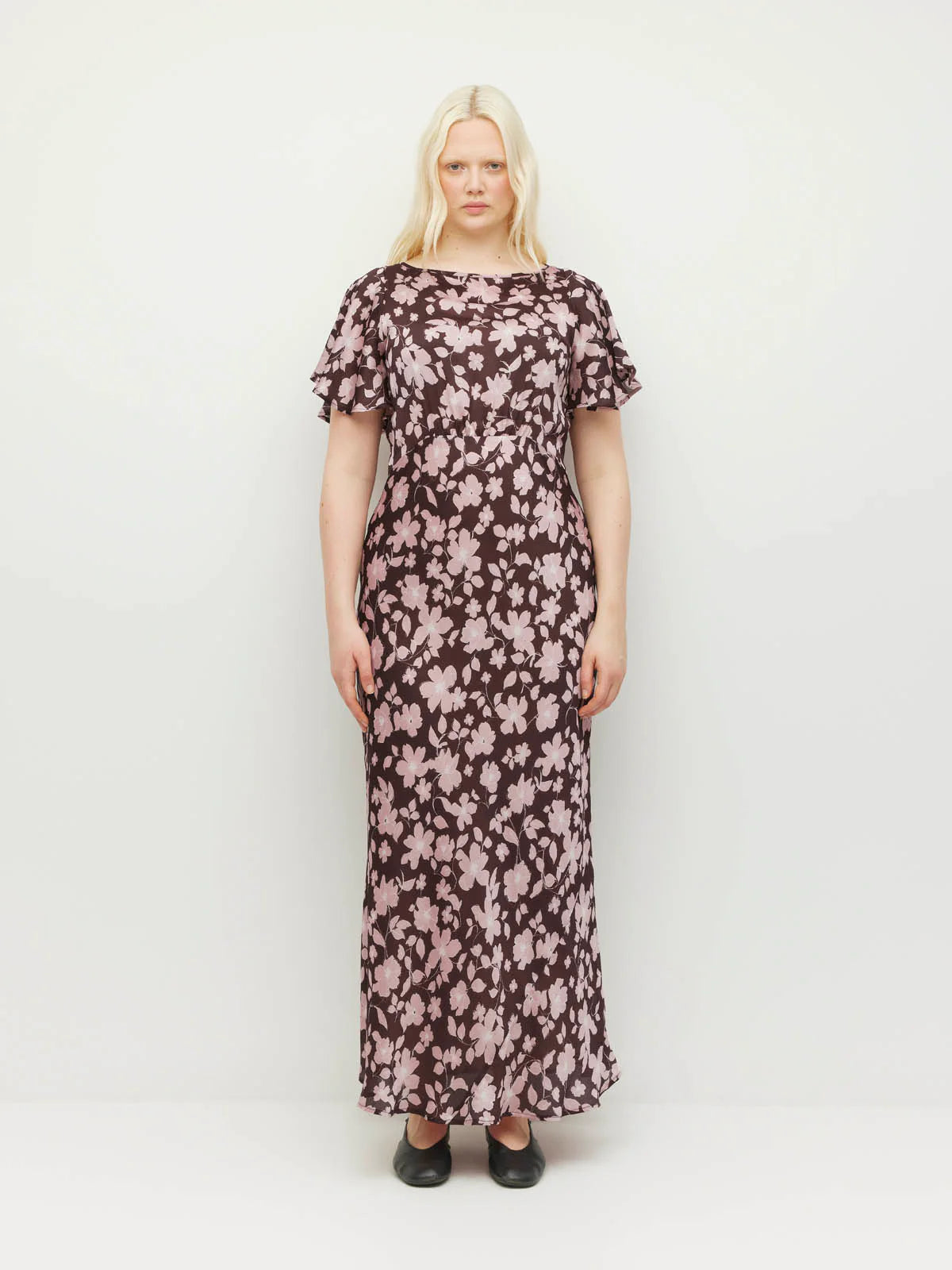 Camelia Dress (Dusk Blossom Plisse) - Rose Lustre