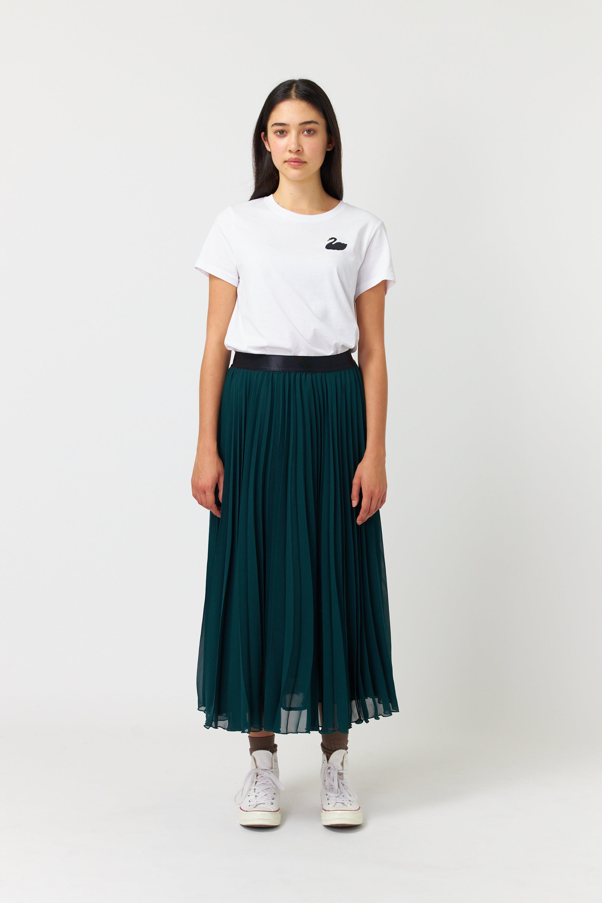 Sylvester Billowy Pleated Skirt - Forest