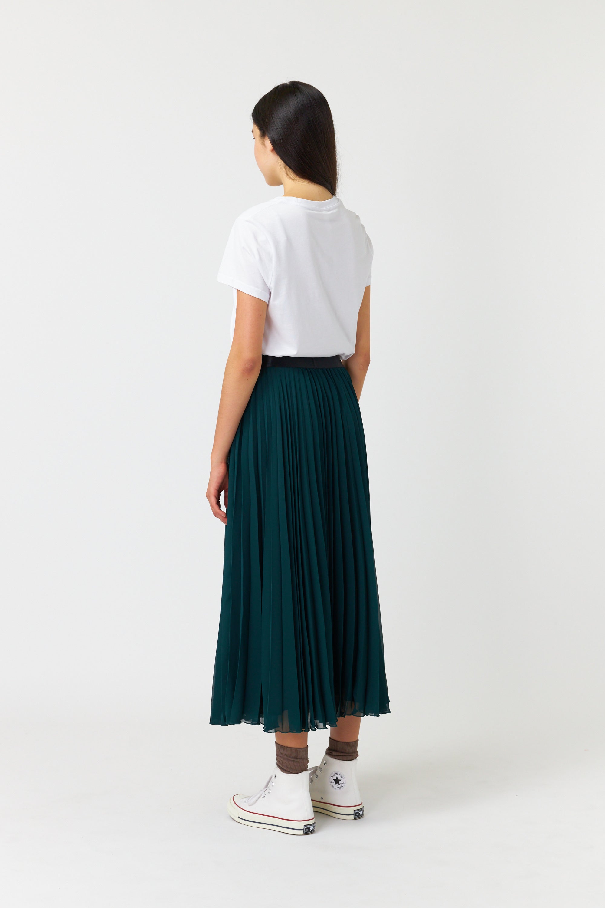 Sylvester Billowy Pleated Skirt - Forest