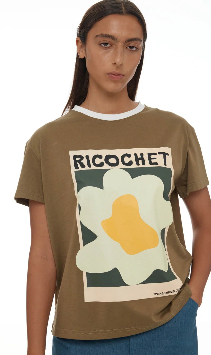 Ricochet Aiden Tee - Army Green + Mint