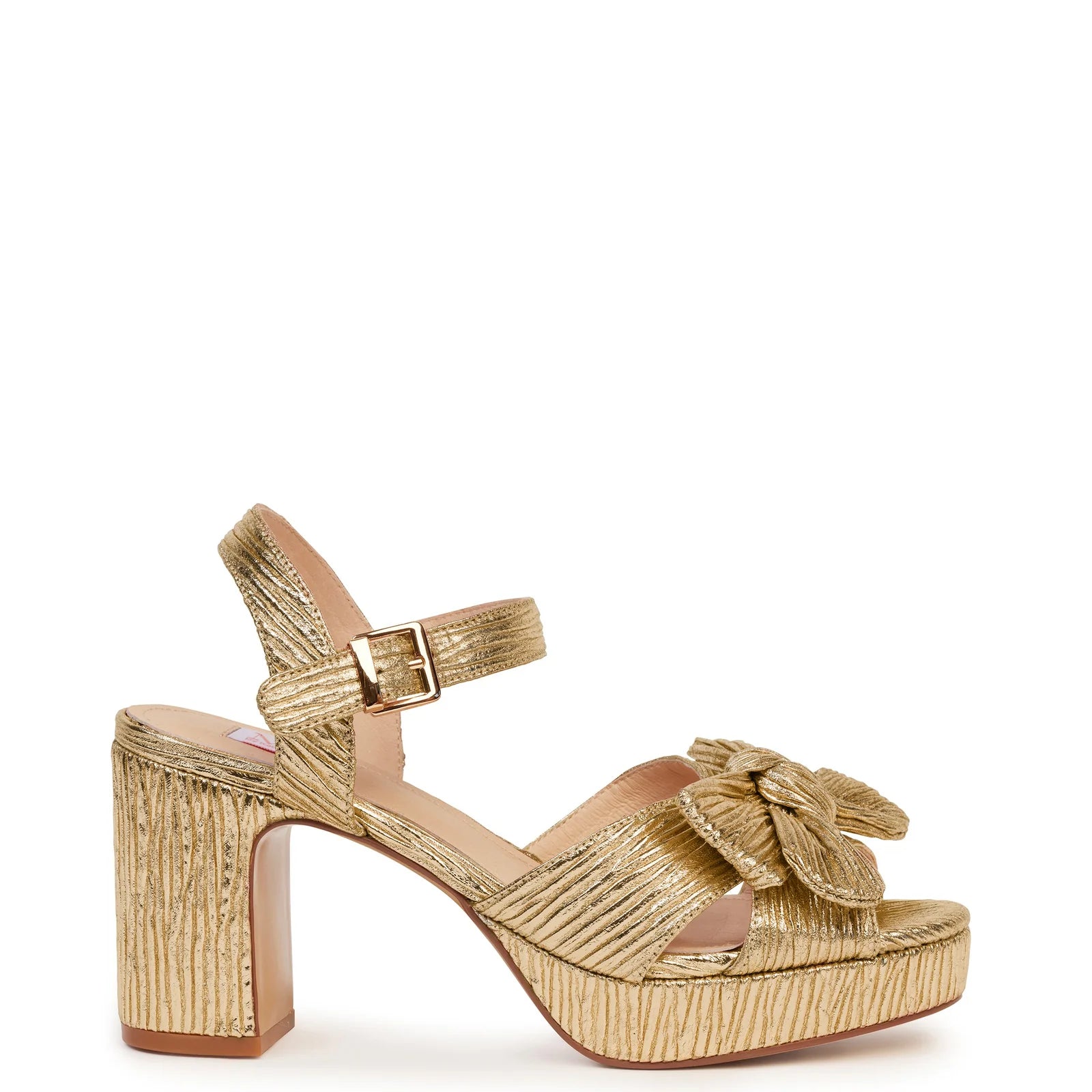 Kathryn Wilson Zsa Zsa Heel - Gold Pleats