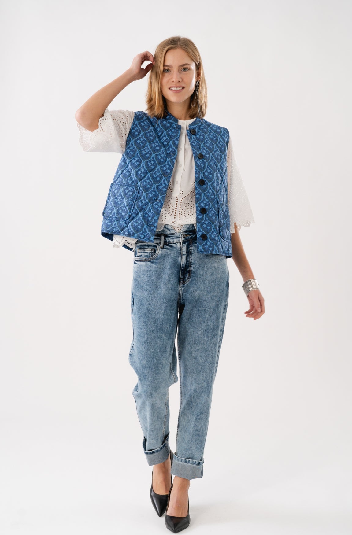 Lollys Laundry Cairo Vest - Blue