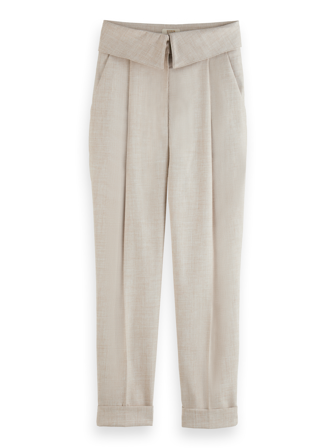 Scotch & Soda Lily high-rise tailored trousers- Soft Ice Melange