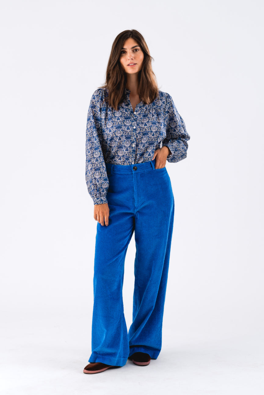 Lollys Laundry Nicky Shirt - Blue Flower