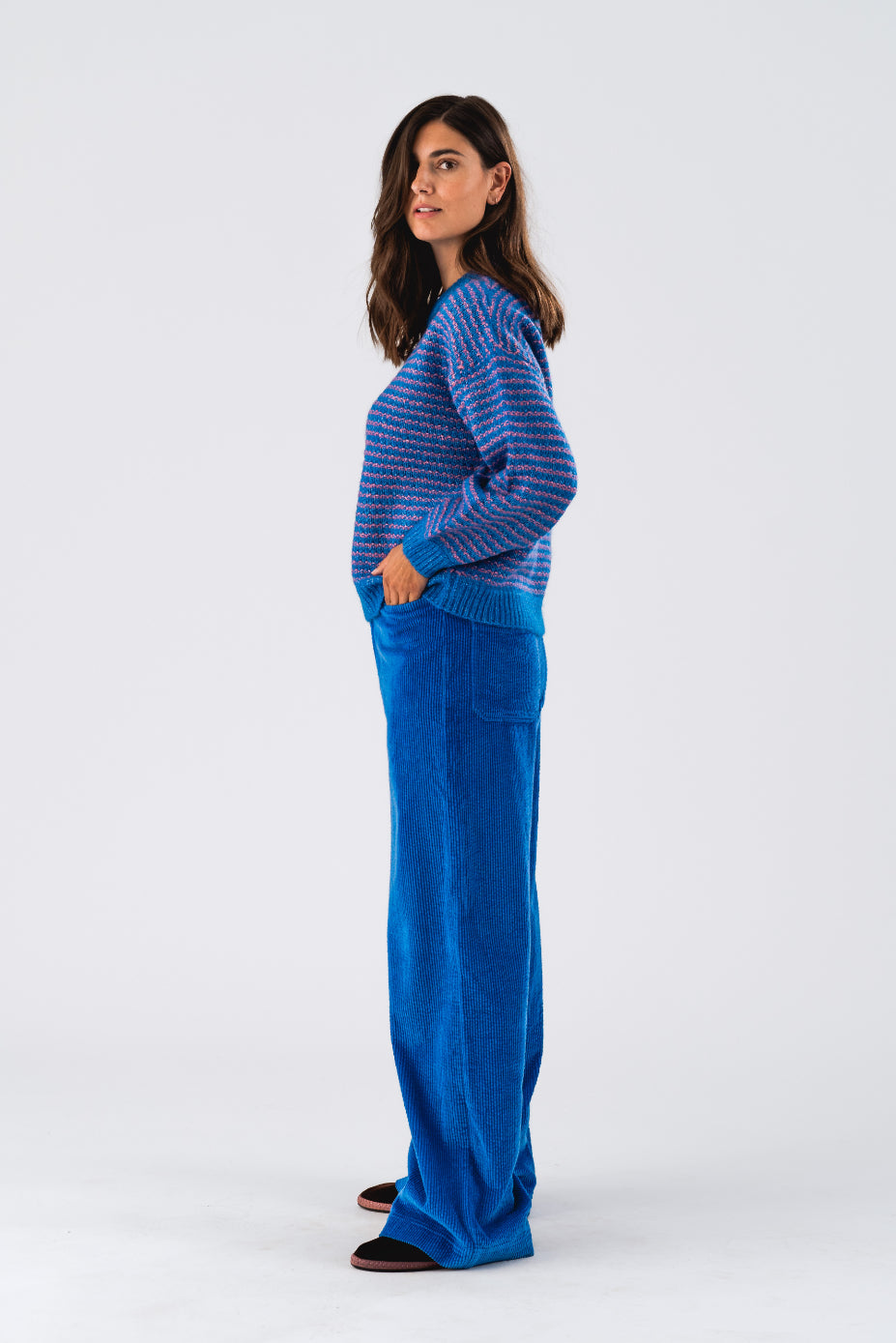 Lollys Laundry Terry Knit Jumper - Blue